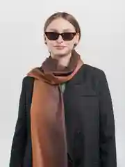 Бордовый палантин / палантины женские / шарф платок женский / весна осень /двухсторонний с бахромой