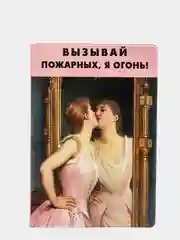 Розовый обложка для паспорта "Ирония", чехол для документов