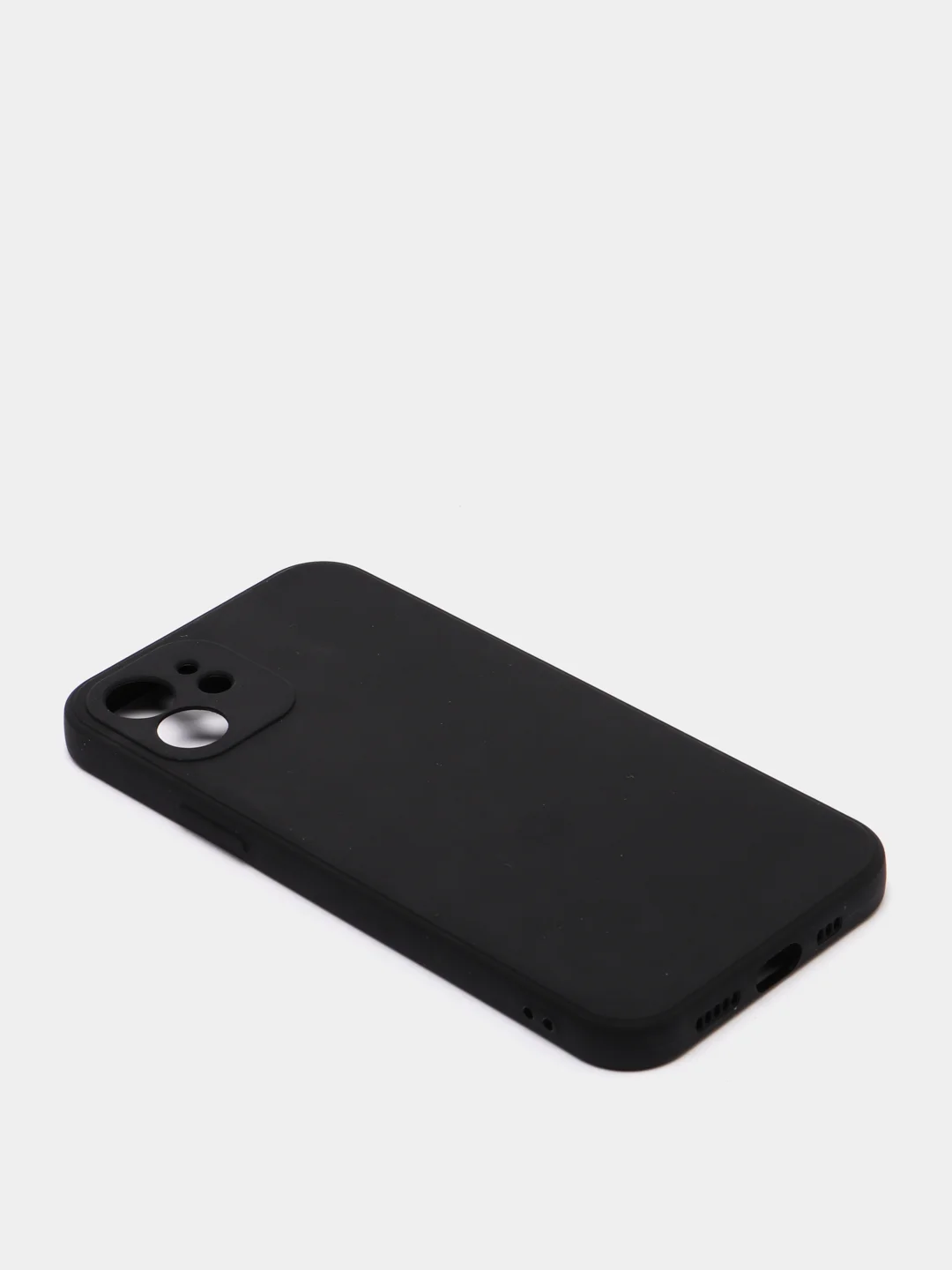 Черный чехол силиконовый для iPhone 7, 8 SE 2020, 11, 12, 13, Pro, Max, mini, защита камеры