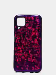 Индиго чехол Huawei P40 Lite (Хуавей П40 Лайт) силиконовый, имитация змеиной кожи
