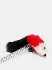 Красный игрушка для кошек, котов, дразнилка мышь на пружинке для котят