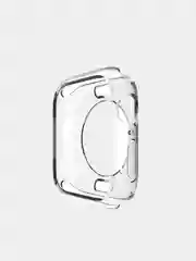 Чехол прозрачный для умных часов Apple Watch 1, 2, 3, 4, 5, 6, 7, SE с защитой экрана
