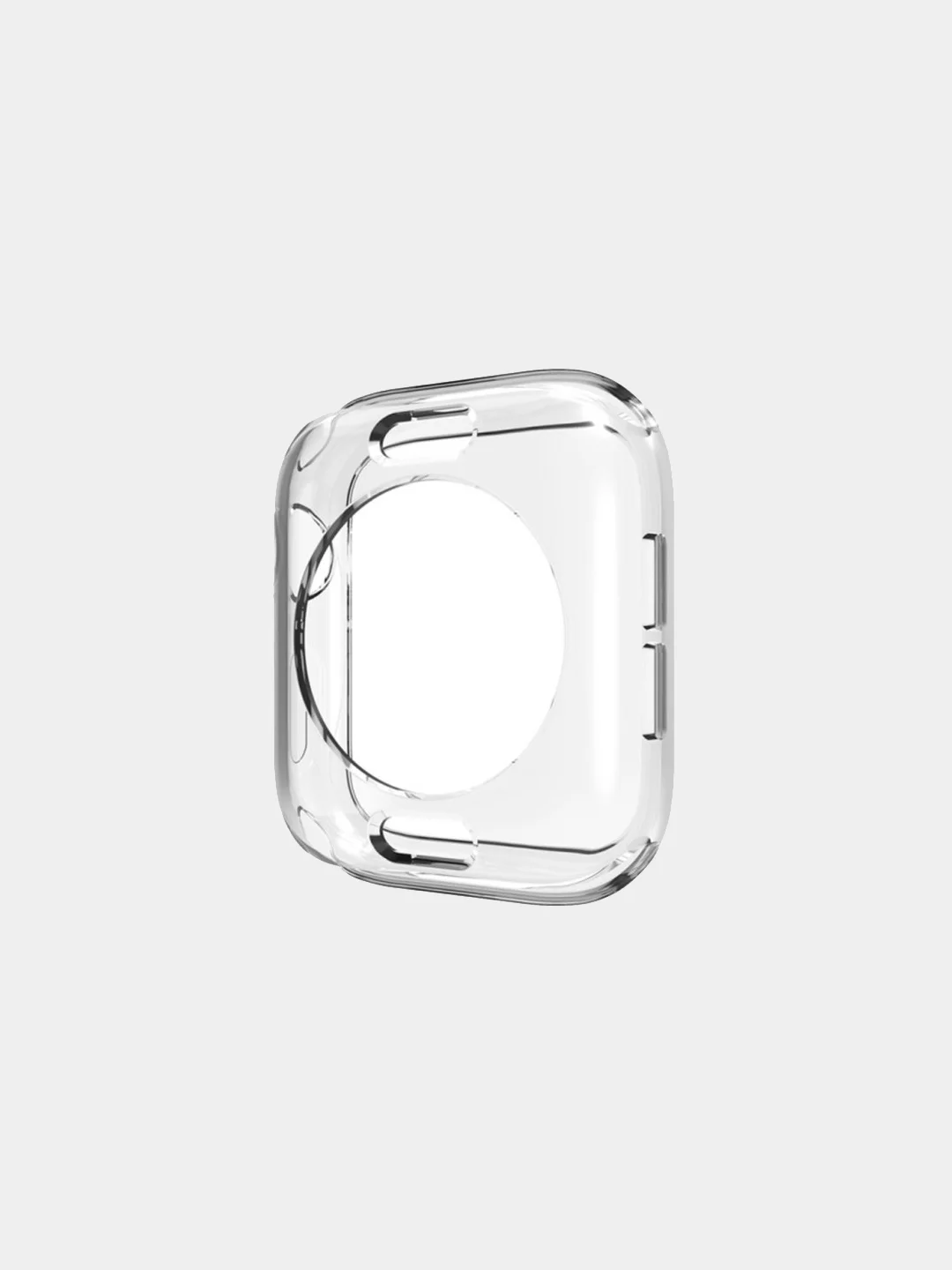 Чехол прозрачный для умных часов Apple Watch 1, 2, 3, 4, 5, 6, 7, SE с защитой экрана