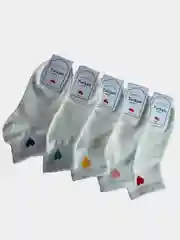 Ноские короткие, белые, с принтом