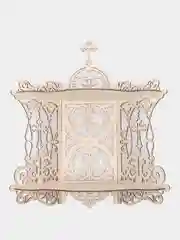 Полка для икон BOGATAstudio, иконостас, угловая полка