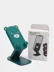 Зеленый держатель стационарный для смартфона и планшета "Мультяшки"