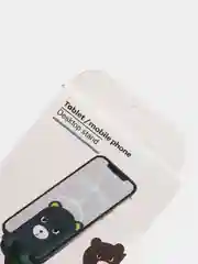 Зеленый держатель стационарный для смартфона и планшета "Мультяшки"