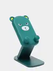 Зеленый держатель стационарный для смартфона и планшета "Мультяшки"