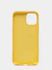 Желтый чехол для iPhone 12 / 12 Pro (6.1") Silicone Case закрытый низ с логотипом