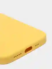 Желтый чехол для iPhone 12 / 12 Pro (6.1") Silicone Case закрытый низ с логотипом
