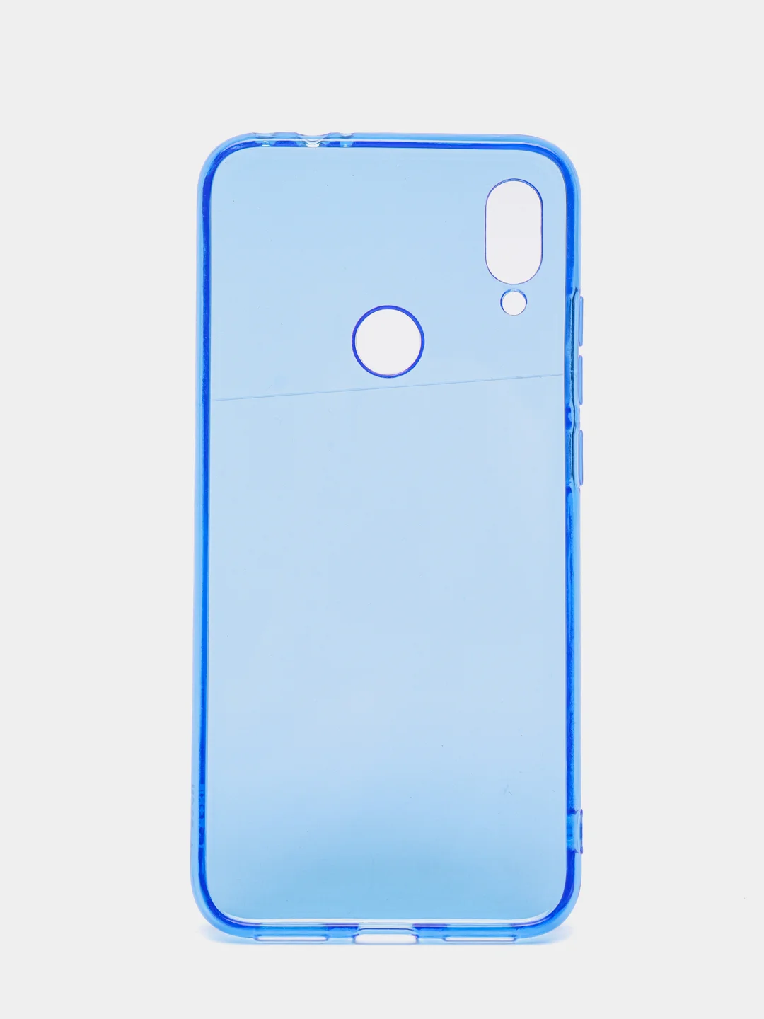 Голубой чехол прозрачный для Xiaomi Redmi Note 7 / Note 7 Pro плотный неоновый с оттенком
