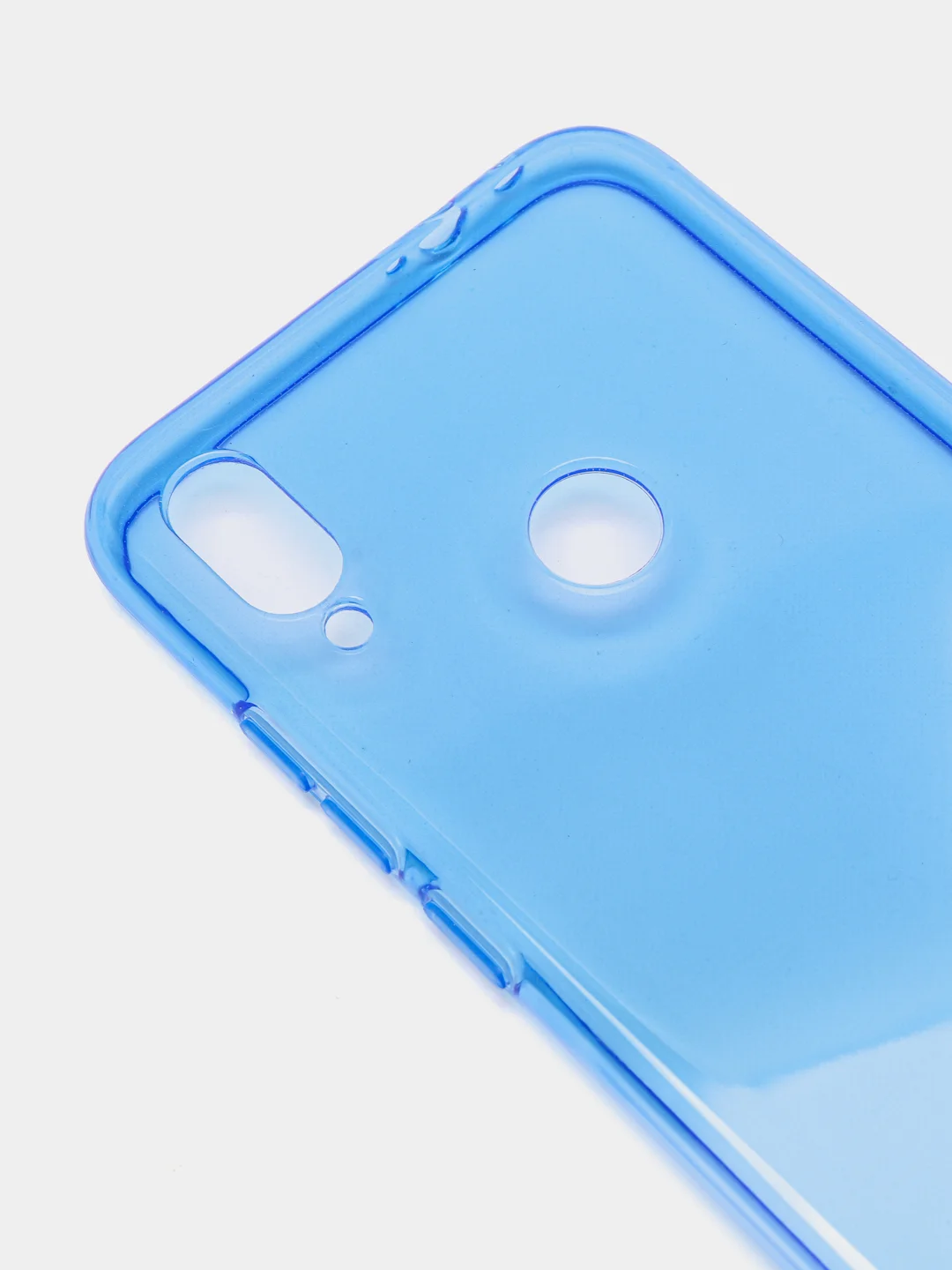 Голубой чехол прозрачный для Xiaomi Redmi Note 7 / Note 7 Pro плотный неоновый с оттенком