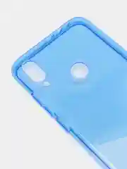 Голубой чехол прозрачный для Xiaomi Redmi Note 7 / Note 7 Pro плотный неоновый с оттенком