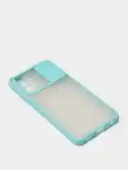 Небесно-голубой чехол с защитой для камеры шторкой на Самсунг Samsung А12 А22 А32 А51 А52 А71 А72