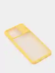 Желтый чехол с защитой для камеры шторкой на Самсунг Samsung А12 А22 А32 А51 А52 А71 А72
