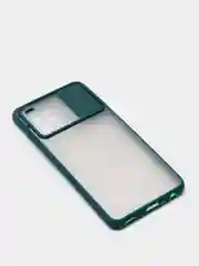 Зеленый чехол с защитой для камеры шторкой на Самсунг Samsung А12 А22 А32 А51 А52 А71 А72