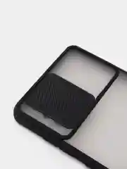 Черный чехол с защитой для камеры шторкой на Самсунг Samsung А12 А22 А32 А51 А52 А71 А72