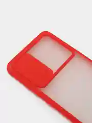 Красный чехол с защитой для камеры шторкой на Самсунг Samsung А12 А22 А32 А51 А52 А71 А72