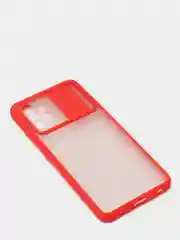 Красный чехол с защитой для камеры шторкой на Самсунг Samsung А12 А22 А32 А51 А52 А71 А72