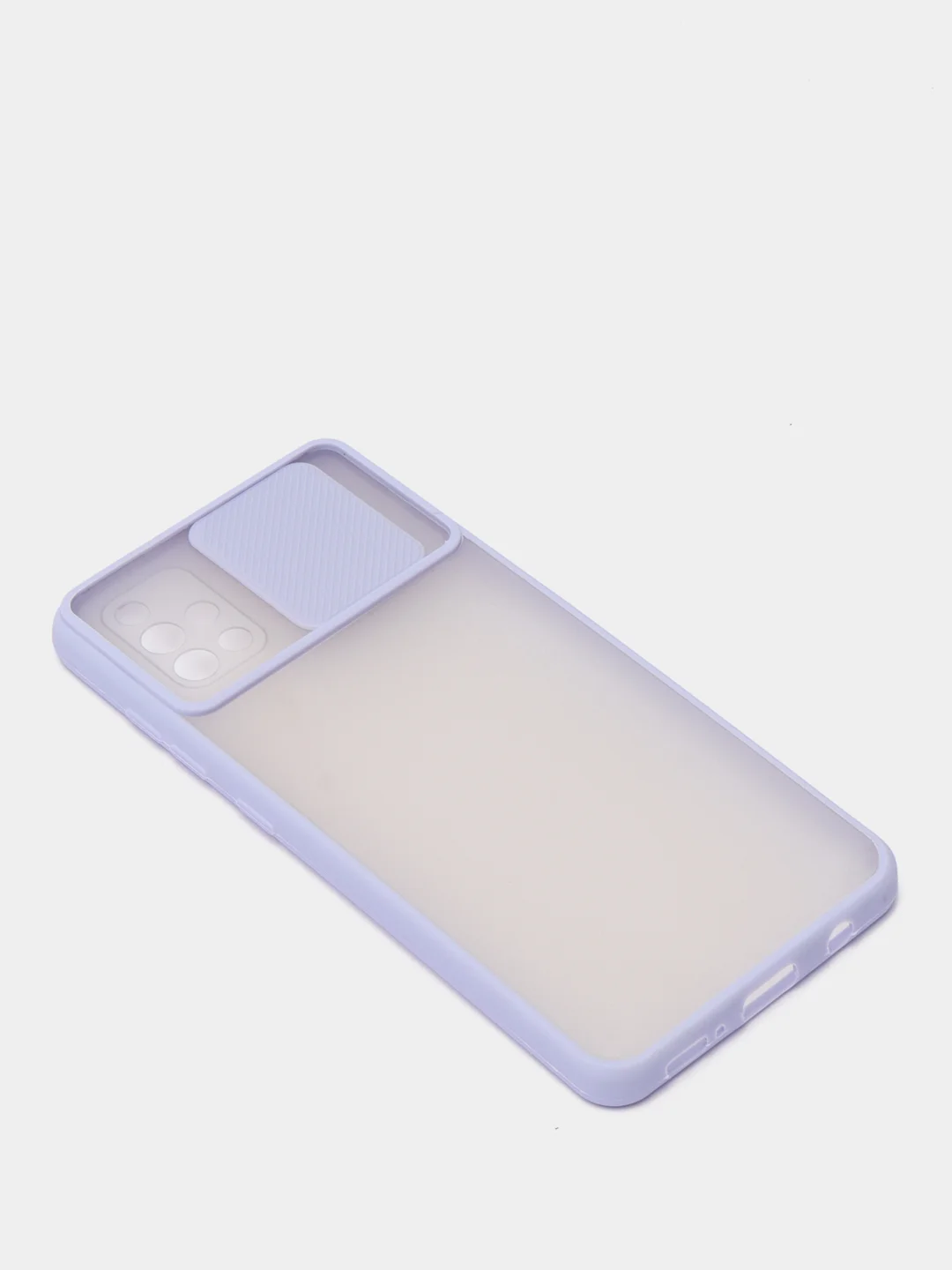 Лавандовый чехол с защитой для камеры шторкой на Самсунг Samsung А12 А22 А32 А51 А52 А71 А72