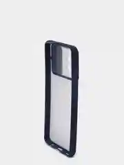 Темно-синий чехол с защитой для камеры шторкой на Самсунг Samsung А12 А22 А32 А51 А52 А71 А72