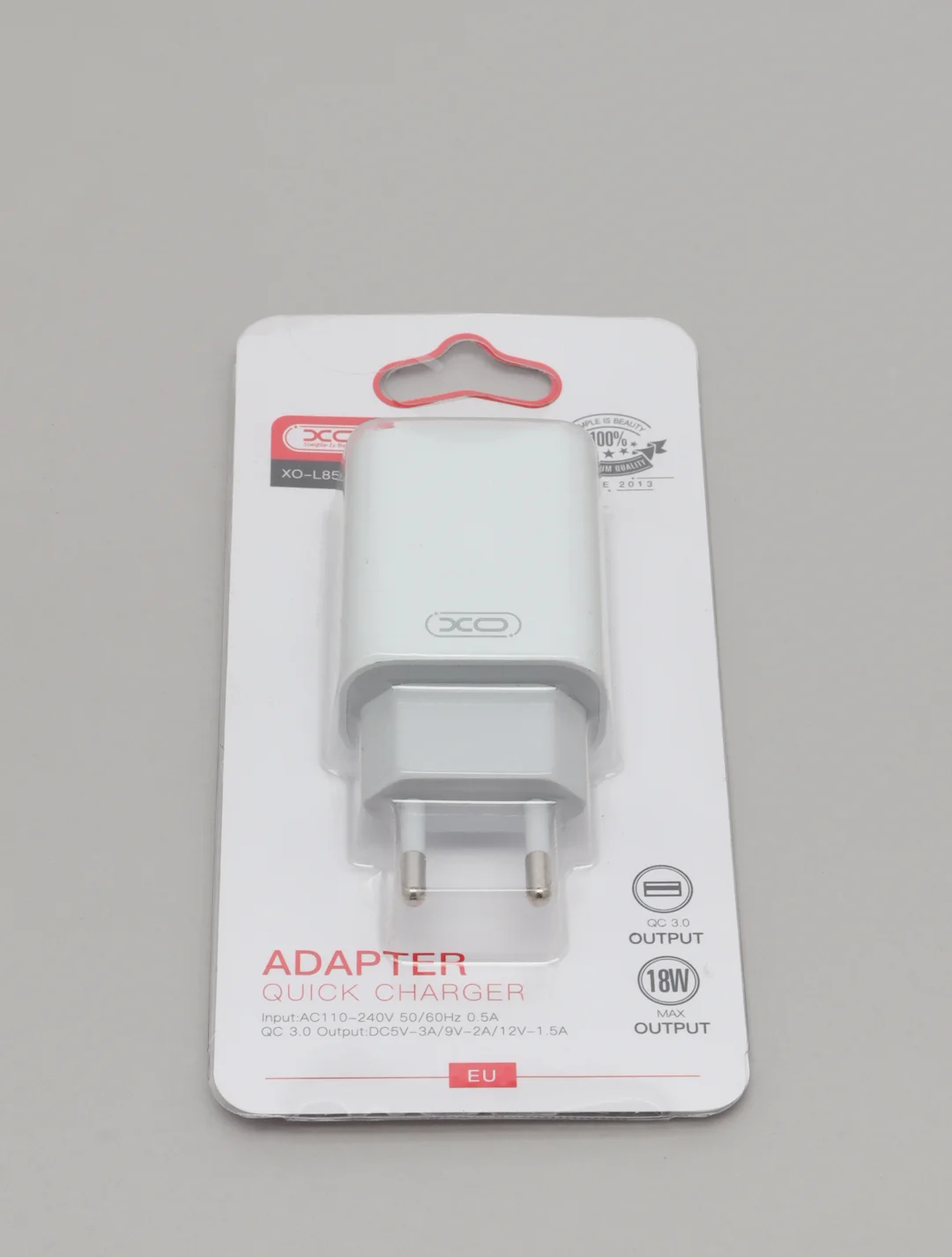 Белый сетевое зарядное устройство 3А 1USB, 18Вт, QC 3.0 L85