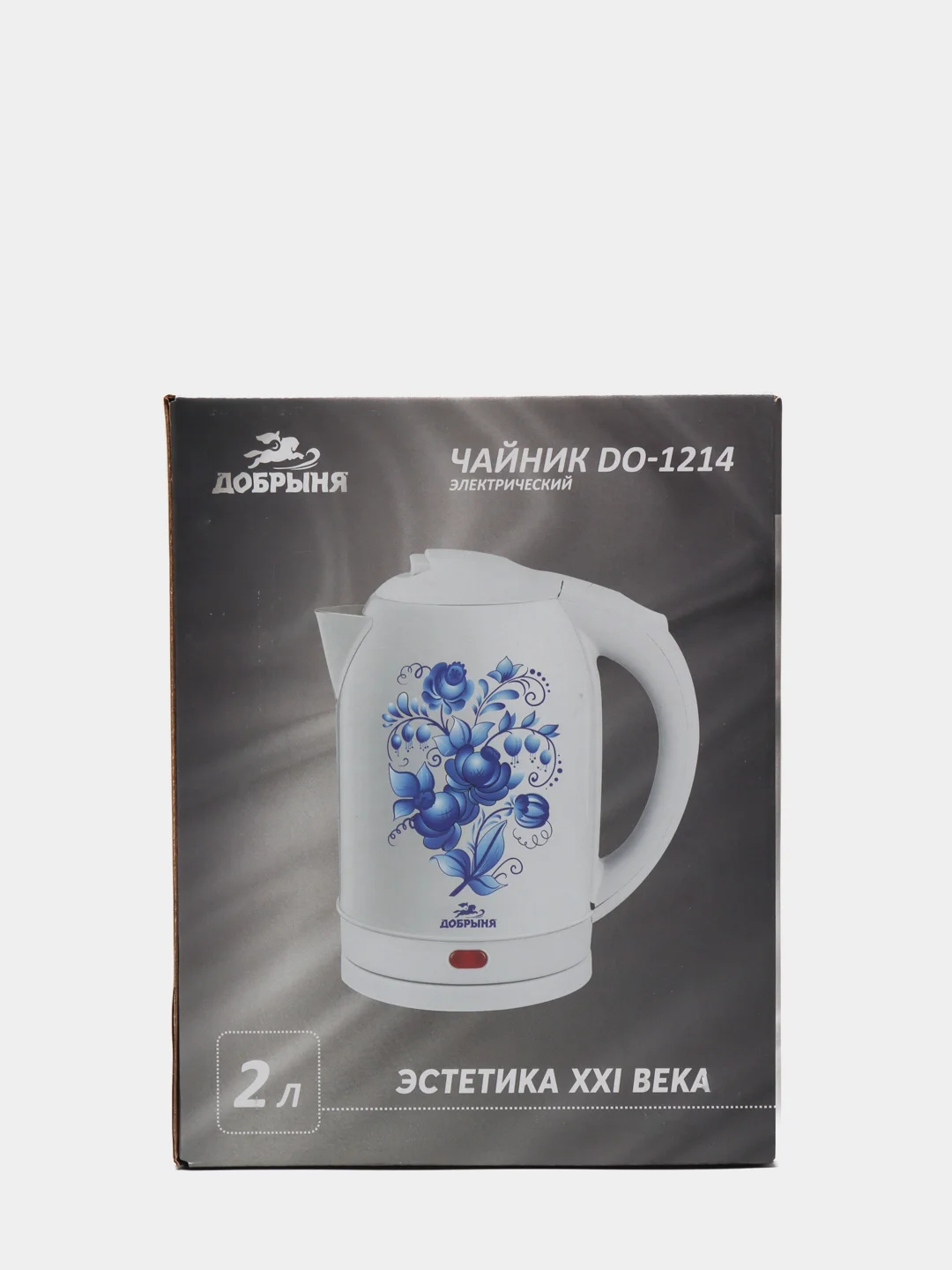 Белый чайник электрический Добрыня DO-1214 2.0л