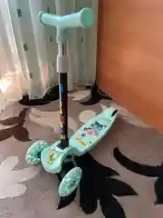 Мятный детский самокат со светящимися колёсами, складной, трехколесный