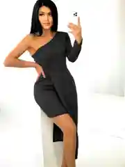 Черный женское платье