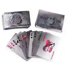 Серебряный карты игральные 54 шт, золотые, покерные, для покера, пасьянса и гаданий, игра настольная