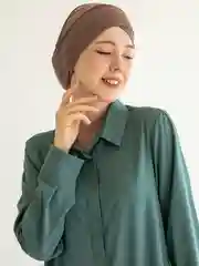 Шоколадный бони / шапочка под платок / подхиджабник / чалма / платок / хиджаб / мусульманская шапочка