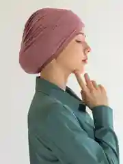 Коралловый меланж бони / шапочка под платок / подхиджабник / чалма / платок / хиджаб / мусульманская шапочка