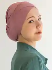 Коралловый меланж бони / шапочка под платок / подхиджабник / чалма / платок / хиджаб / мусульманская шапочка
