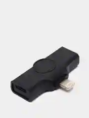 Черный микрофон петличный беспроводной, петличка для iPhone и Android, USB Type-C