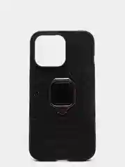 Черный чехол противоударный с кольцом-держателем на Apple iPhone 13 Pro (Айфон 13 Про)