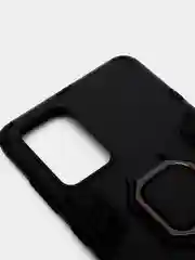 Черный чехол противоударный с кольцом-держателем на Samsung Galaxy A72 (Самсунг Галакси А72)