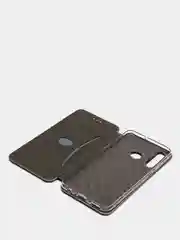 Серебряный чехол-книжка на Huawei Honor 10i / Honor 20E, Хуавей Хонор 10ай / Хонор 20Е