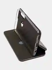 Серебряный чехол-книжка на Huawei Honor 10i / Honor 20E, Хуавей Хонор 10ай / Хонор 20Е