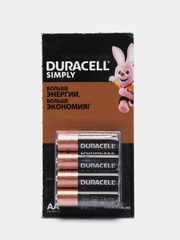 Батарейки 4 штуки алкалиновые Duracell мизинчиковые ААА LR03 / пальчиковые АА LR06