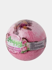 Бомбочка для ванны с травами роза кофе лаванда Happy 120г Подарок на новый год