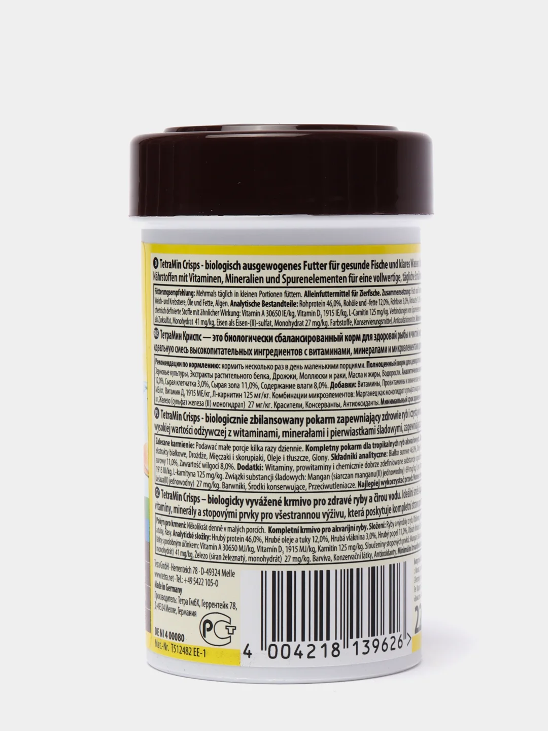 Корм Tetra TetraMin Crisps 22гр.100мл(чипсы) для всех видов аквариумных рыб