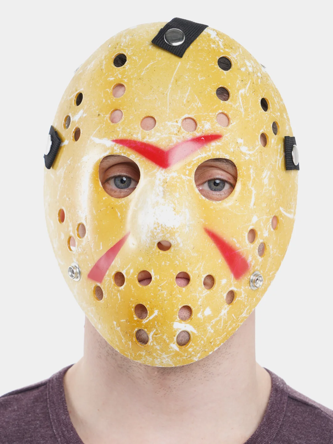 Желтый маска Jason Джейсон Вурхиз убийца маньяк из фильма пятница 13/на хэллоуин/джейсона