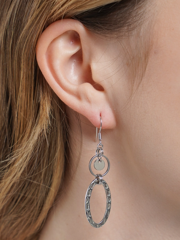 Серьги петли Mila Jewelry, родирование, ручная работа, подвеска овал