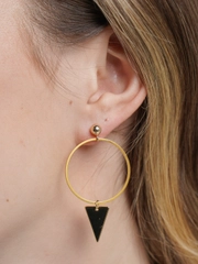 Асимметричные серьги-гвоздики Mila Jewelry, позолота, ручной работы