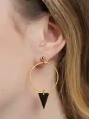 Асимметричные серьги-гвоздики Mila Jewelry, позолота, ручной работы