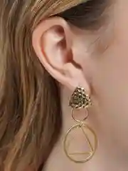 Асимметричные серьги гвоздики Mila Jewelry, позолота, ручной работы