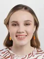 Оранжевый серьги "мармеладные мишки"