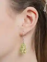 Зеленый серьги "мармеладные мишки"