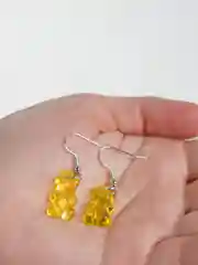 Желтый серьги "мармеладные мишки"