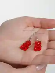 Алый серьги "мармеладные мишки"